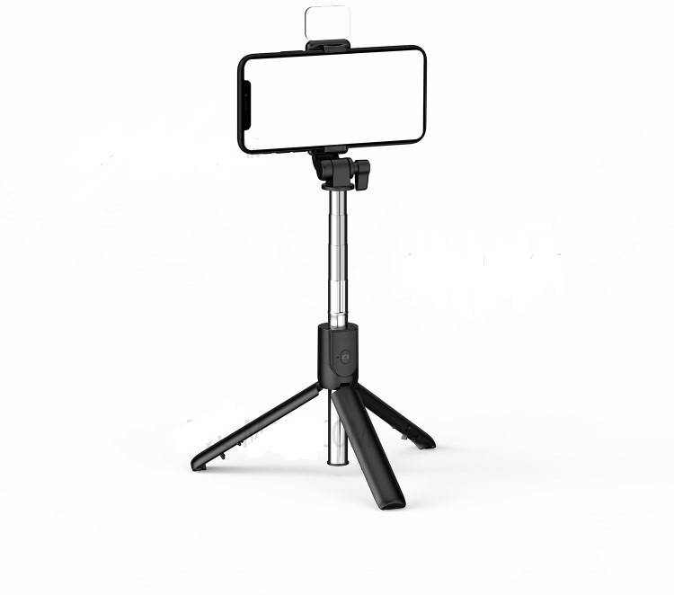 VEKIN LED Selfie stick Material is ABS Plastic & functionally 270°rotation clamp with adjustable knob. You could rotate and select horizontal or vertical camera mode to achieve the best shooting angle Selfie Stick Tripod with Bluetooth Remote. Tripod Tr