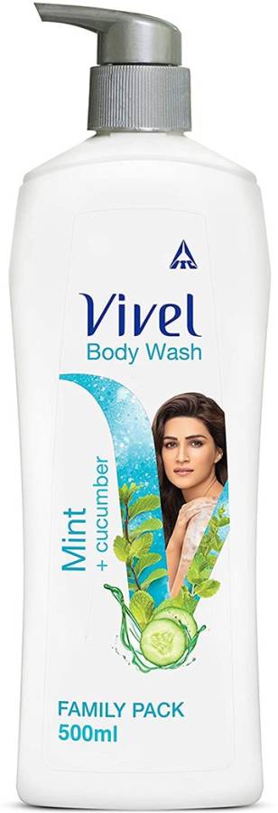 Vivel Body Wash, Mint & Cucumber Shower Creme Pump