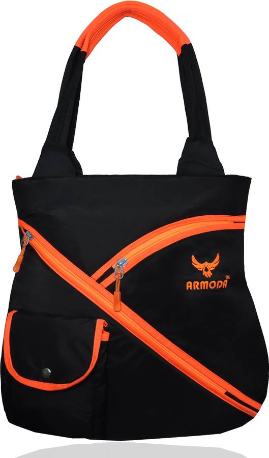 Women Black, Orange Shoulder Bag