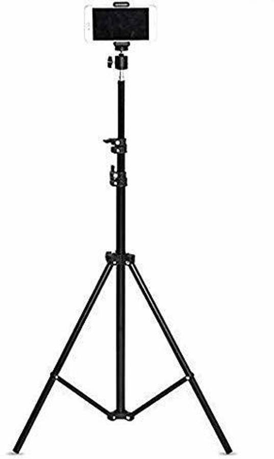 CASVO 7 Feet Big Tripod Stand for Mobile and Camera Adjustable Aluminium Alloy Big Tripod Stand Holder,Photo/Video Shoot,Instagram Reels/YouTube Videos with Mobile Clip Holder Bracket Tripod