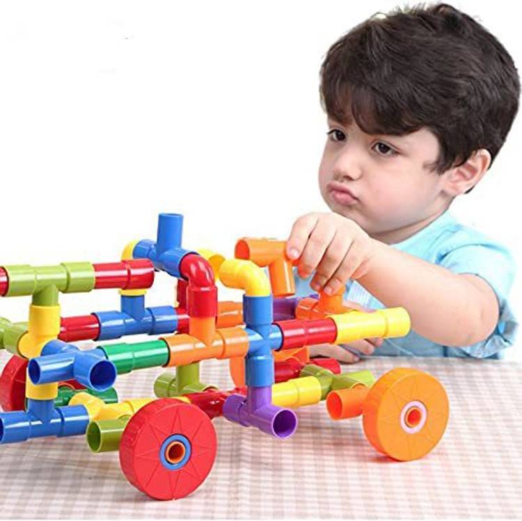 GREEN WAY Pipe Puzzle Building Blocks Stem Learning Puzzle Toys for Kids Educational