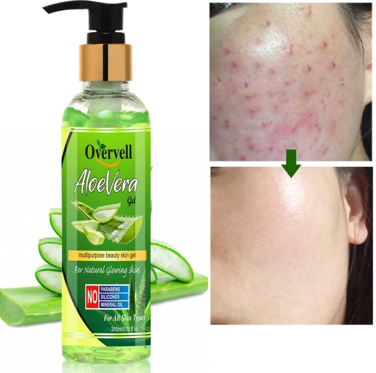 overvell 7 Days Result For skin Aloe Vera Multipurpose Beauty Gel For Skin (200Ml) Face Wash Price in India