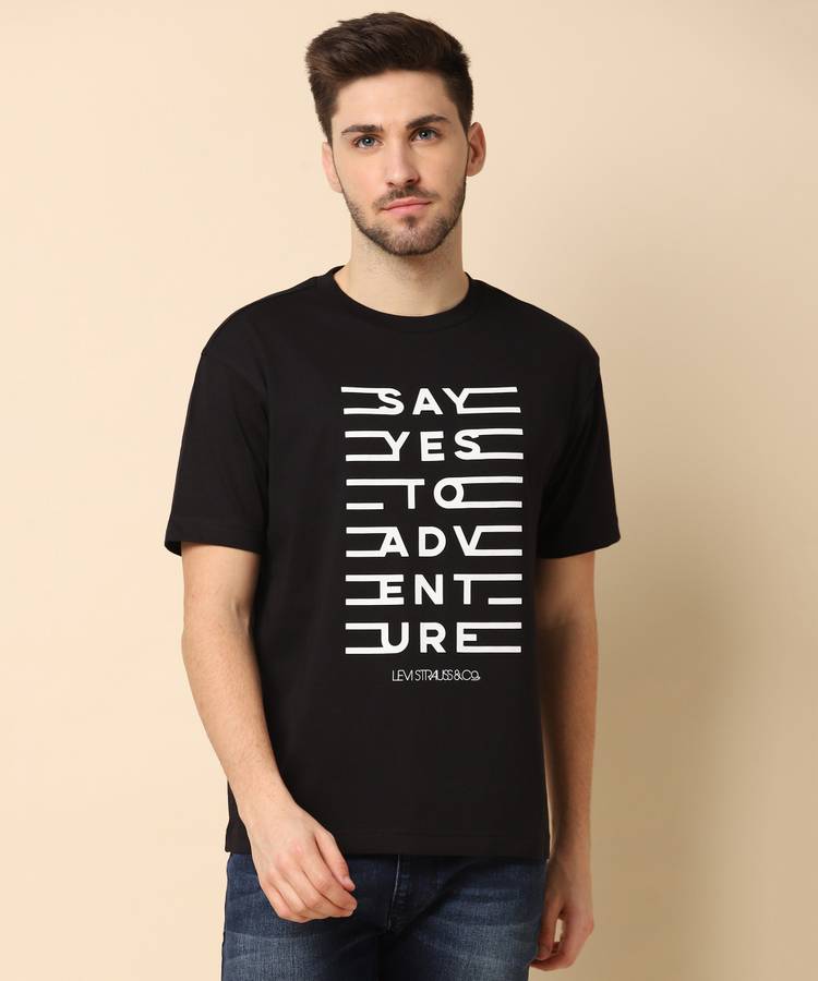 Printed Men s Black T-Shirt