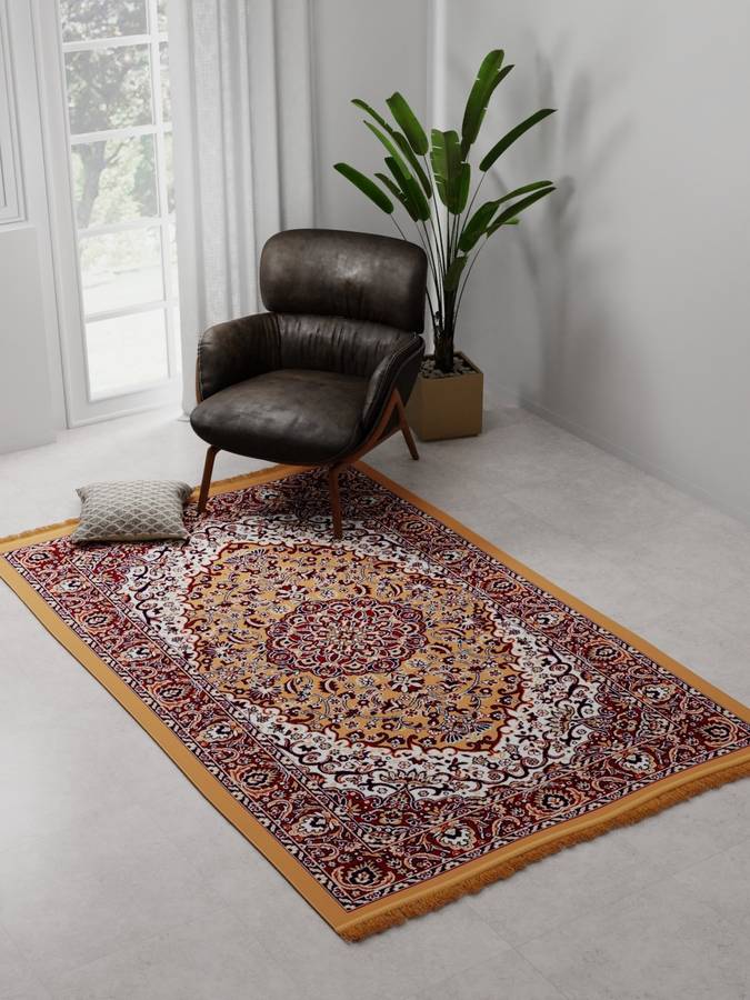 Raymond Home Beige Polyester Carpet