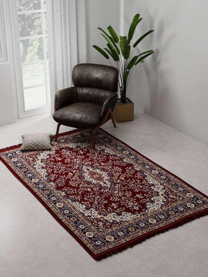 Raymond Home Maroon Polyester Carpet