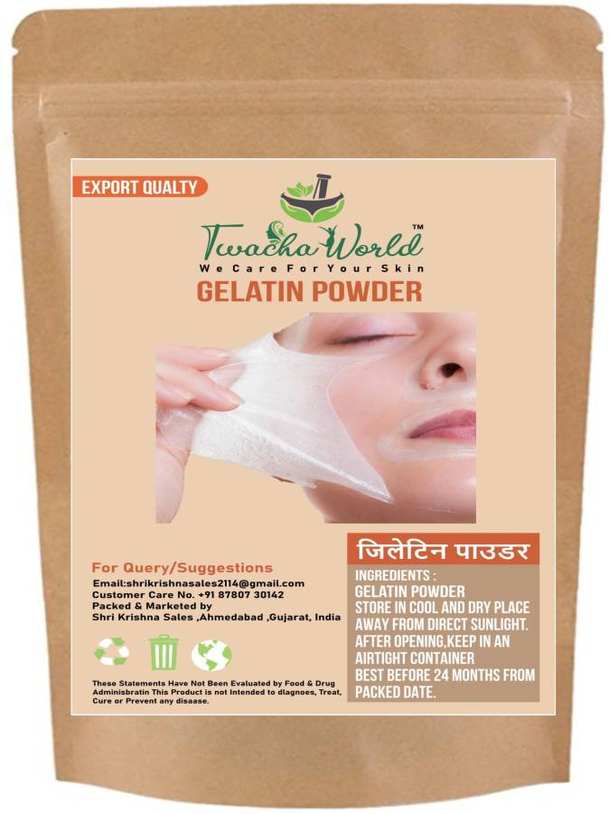 Twacha world Gelatin Powder For Face Mask/Hair removal (Skin Care) 25 GM Price in India