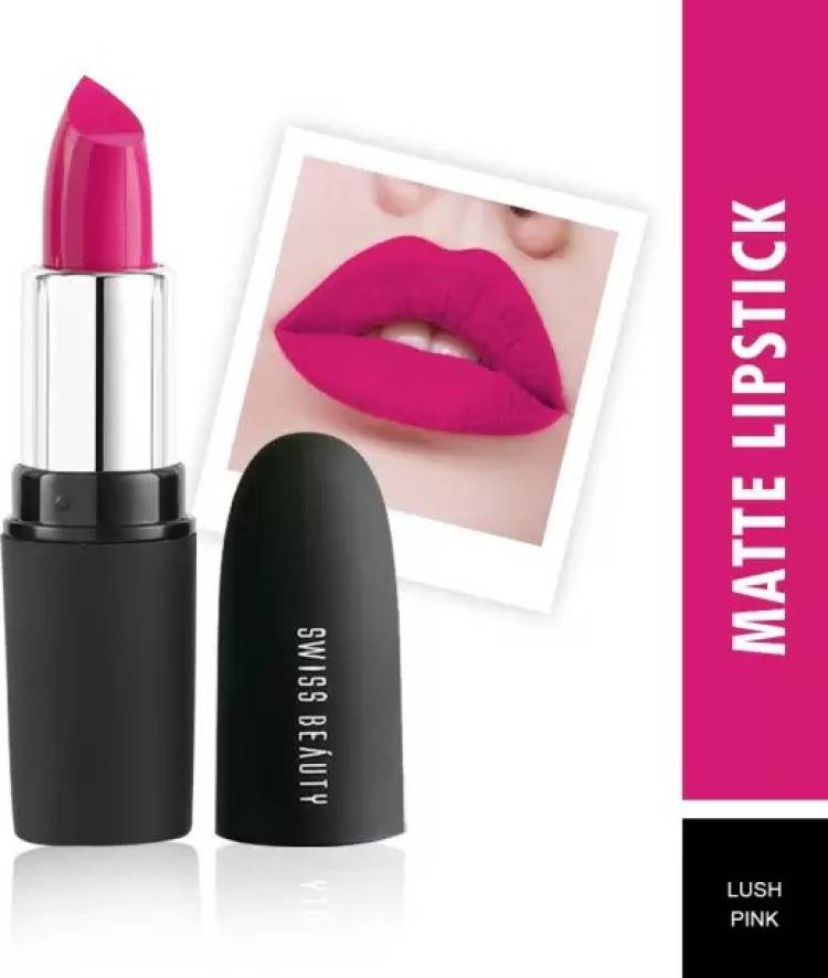 SWISS BEAUTY (205) Lush Pink Pure Matte Lipstick Each 3.8g Pack of 1 Price in India