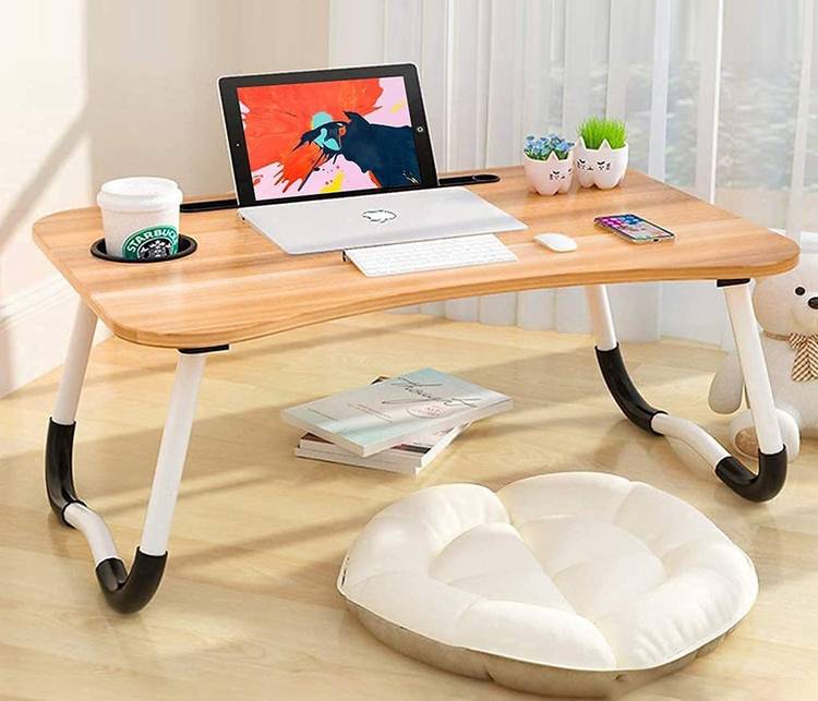 3D METRO SUPER STORE Work Tray Table Stand for Writing Wood Portable Laptop Table