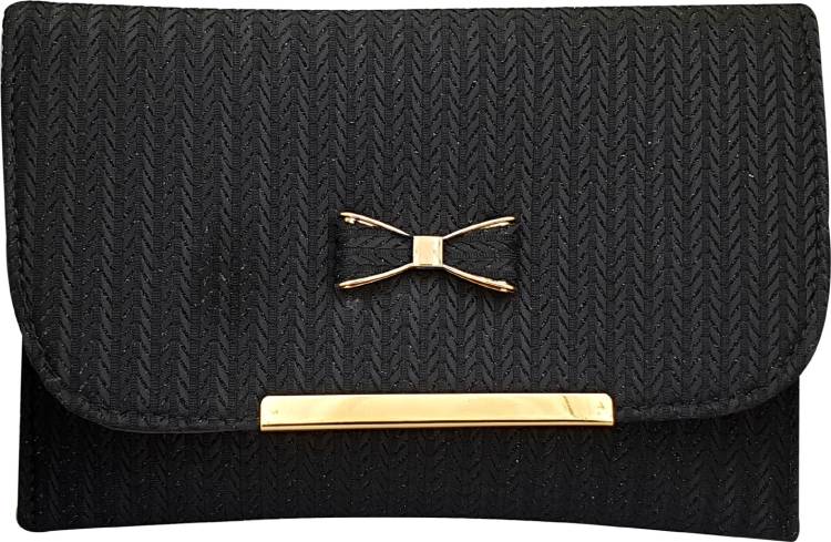 Casual Black  Clutch  - Regular Size Price in India