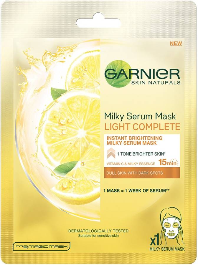 GARNIER Light Complete Milky Serum Sheet Mask, 30g Price in India