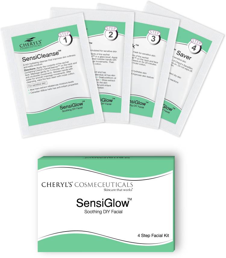 Cheryl's Cosmeceuticals SensiGlow Soothing DIY Facial Kit for Sensitive Skin, Natural, Radiant Glow Price in India