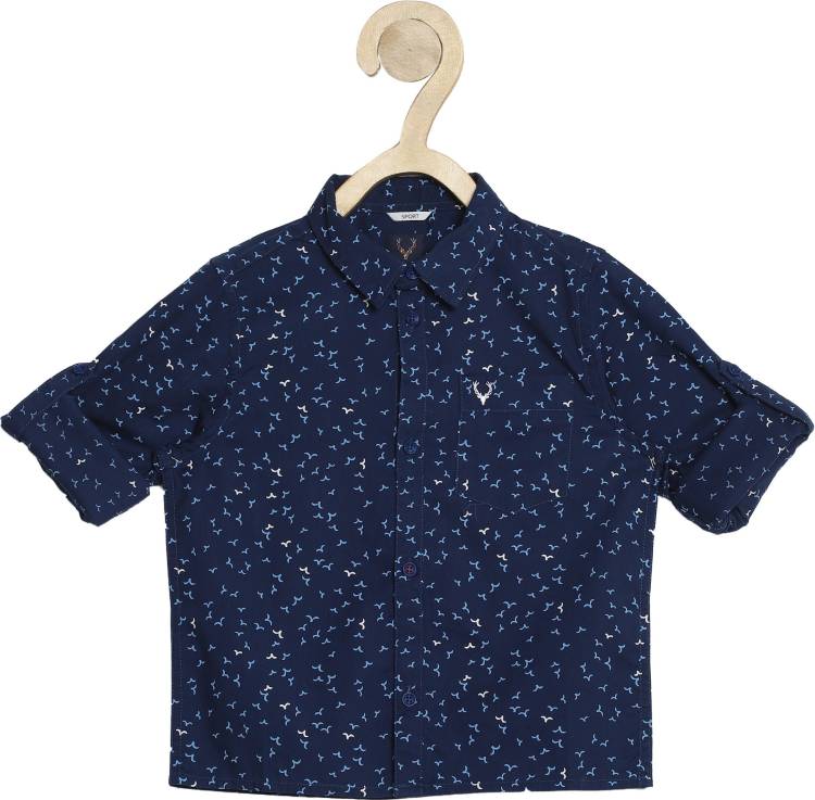 Boys NA Fit Printed Button Down Collar Casual Shirt Price in India