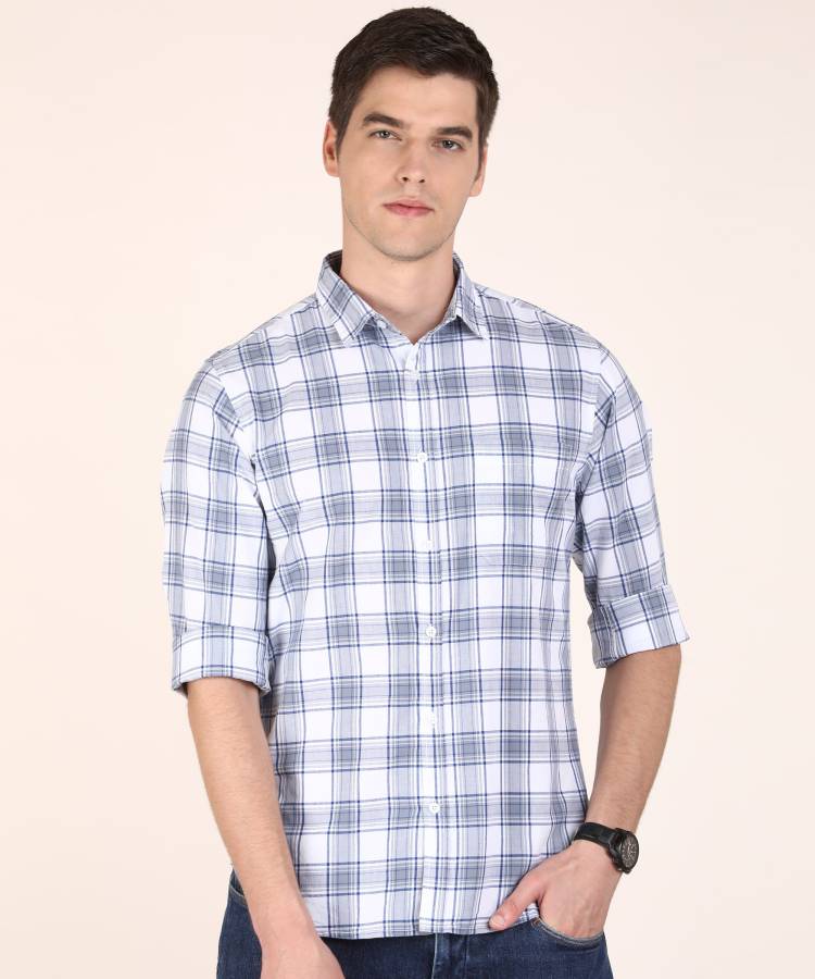 Men Regular Fit Checkered Casual Shirt Price in India