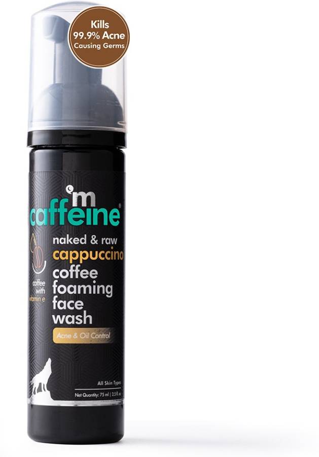 MCaffeine Cappuccino Coffee Foaming  | Kills 99.9% Acne Causing Germs | Vitamin E, Cinnamon Extracts | All Skin Types | Paraben & SLS Free Face Wash Price in India