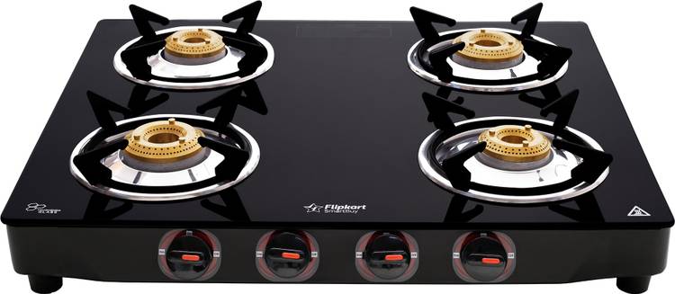 Flipkart SmartBuy Imperio 4 Burners Glass Manual Gas Stove