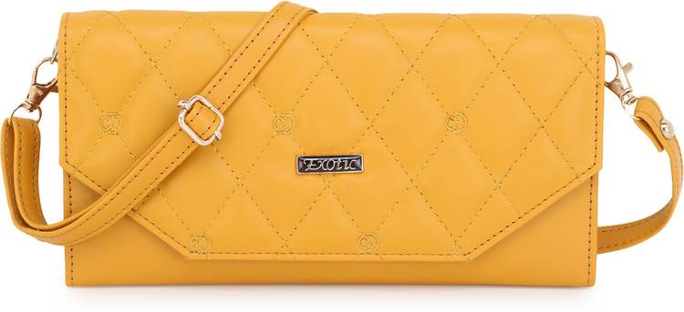 Party, Casual Yellow  Clutch