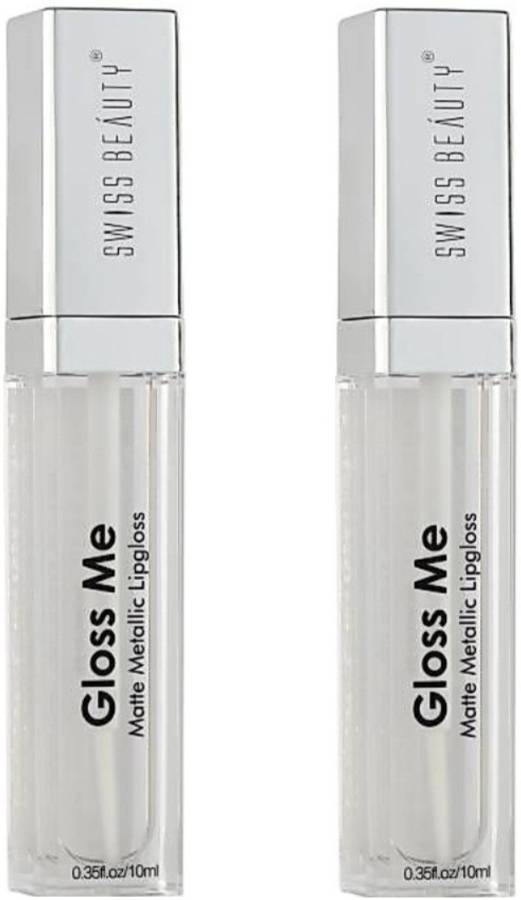 SWISS BEAUTY Metallic Gloss Me Lip Gloss Non Sticky and Hydrating Lip Gloss pack of 2 Price in India