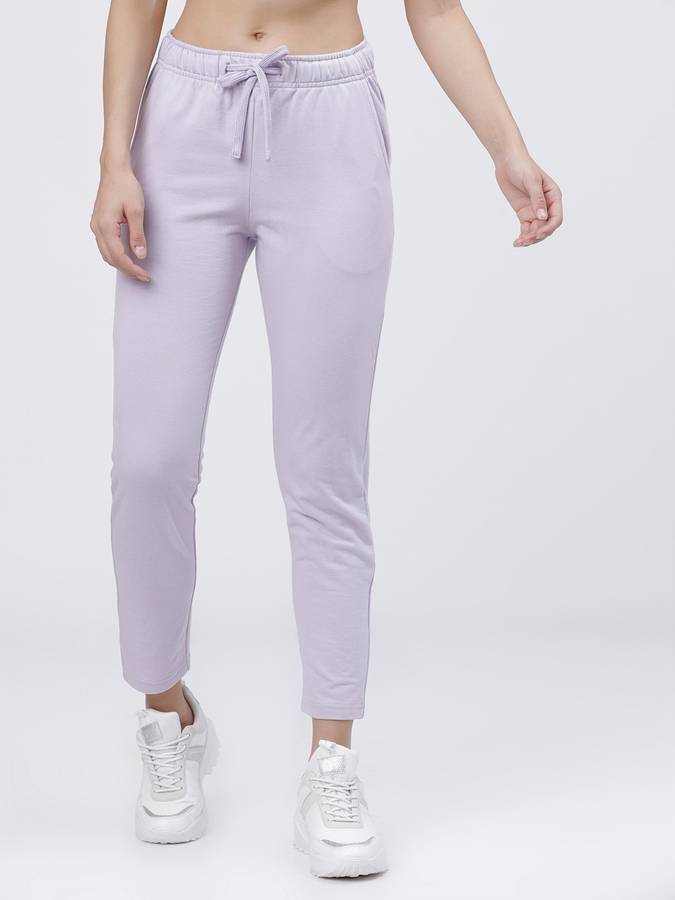 Solid Women Purple Track Pants