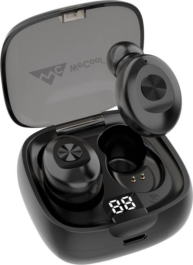 WeCool Moonwalk M1 in Ear Bluetooth Earphones with Mic 12 Hrs Playtime with case Ergonomic Sweatproof Earbuds with Voice Assistant (M1v2) Bluetooth Headset