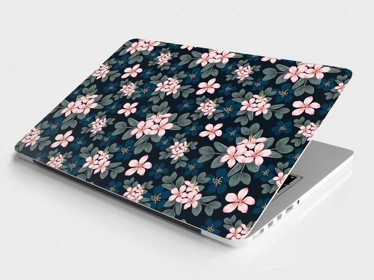 DWELLSINDIA Floral & Botanical Skin/Sticker for Laptops Upto 17.3 Inch Suitable for HP, Lenovo, Dell, Acer, Asus (HD Quality, Multicolor) - BUY 1 GET 1 FREE Vinyl Laptop Decal 17.3