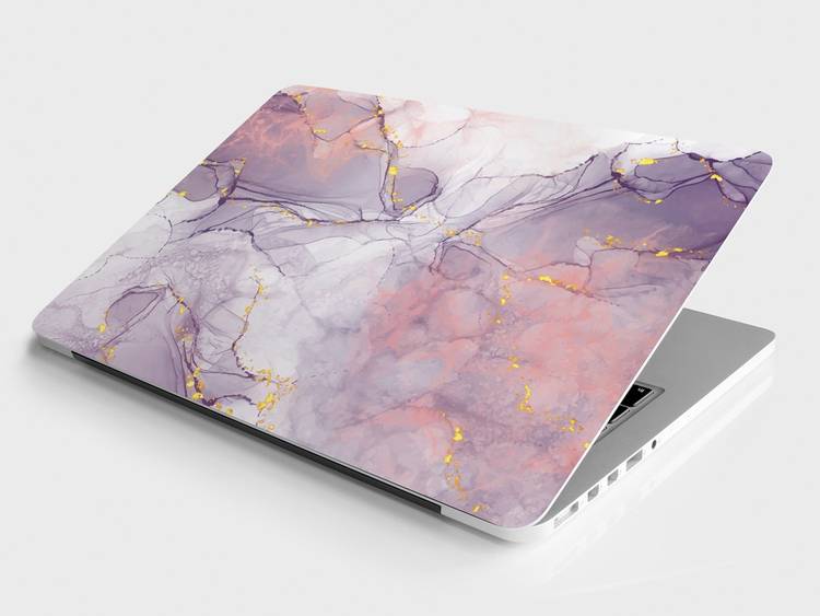 DWELLSINDIA Marble Skin for Laptops Upto 15.6 Inch (HD Quality, Pink) - BUY 1 GET 1 FREE Vinyl Laptop Decal 15.6