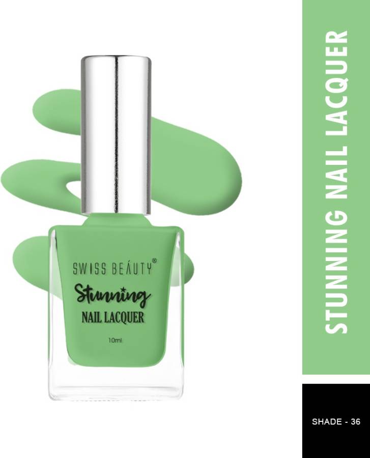 SWISS BEAUTY Stunning Nail Polish (SB-105-36) | Long Lasting | Fashion Green Price in India