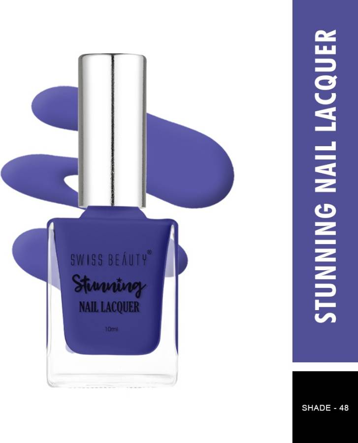 SWISS BEAUTY Stunning Nail Polish (SB-105-48) | Long Lasting | Blue Denim Price in India