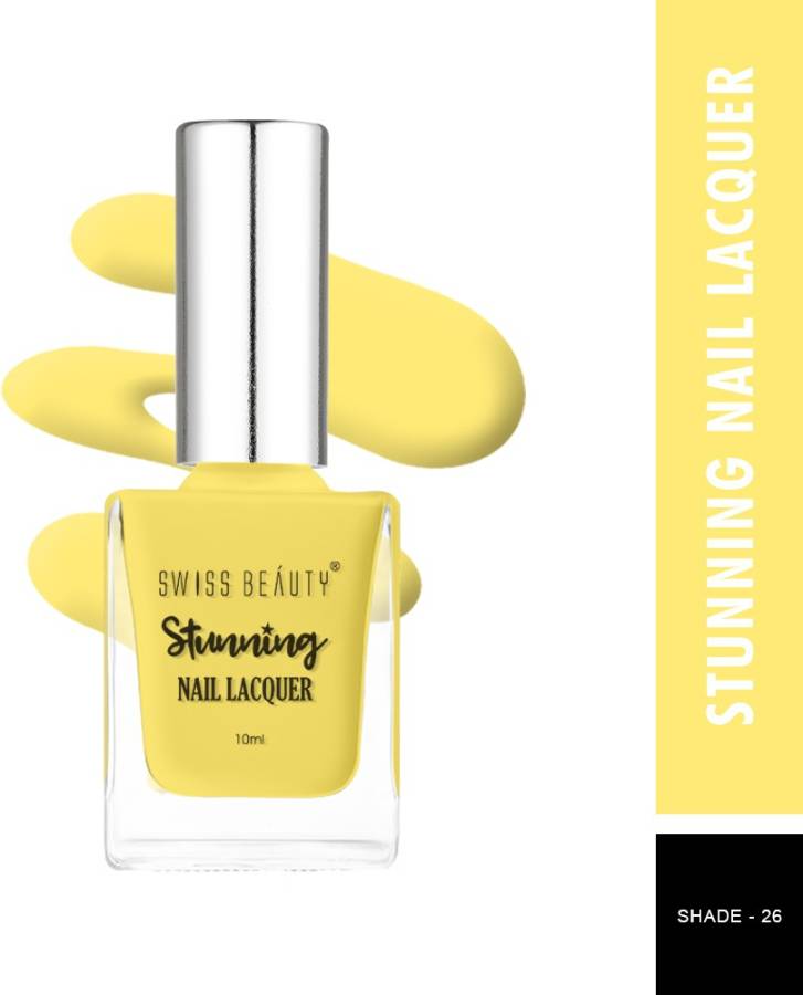 SWISS BEAUTY Stunning Nail Polish (SB-105-26) | Long Lasting | Shark Lemon Price in India