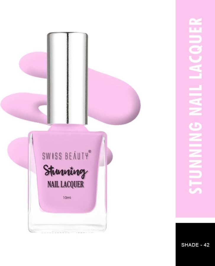 SWISS BEAUTY Stunning Nail Polish (SB-105-42) | Long Lasting | Lavender Panna Cotta Price in India