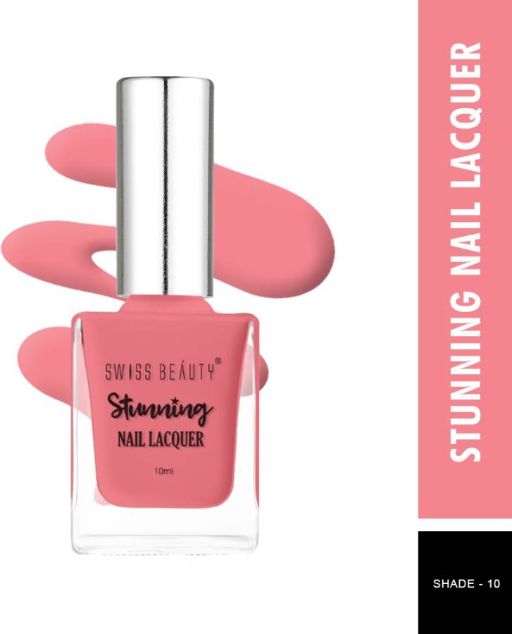 SWISS BEAUTY Stunning Nail Polish (SB-105-10) | Long Lasting | Caribbean Coral Price in India