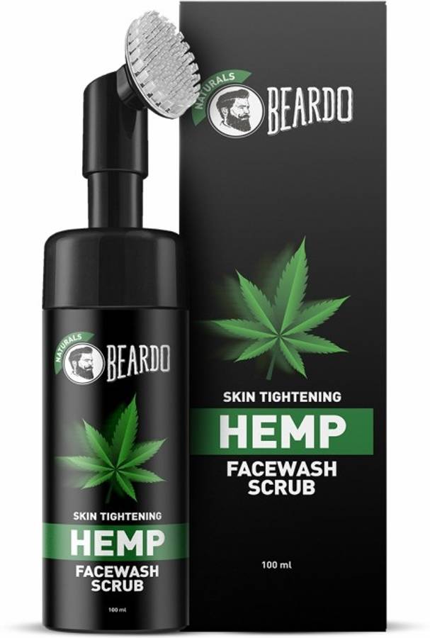 BEARDO Skin Tightening Hemp Facewash Scrub 100ml | Dead Cells Removal your clear and youthful skin | Made in India Scrub