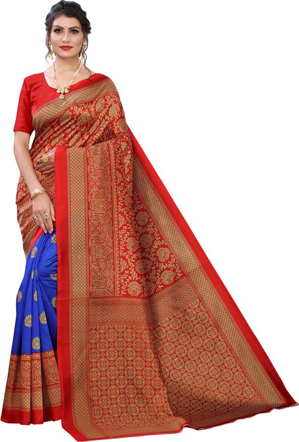 Printed Ikkat Art Silk Saree Price in India