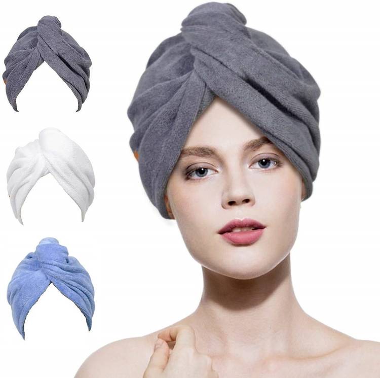 NezTech Cotton 500 GSM Hair Towel Set