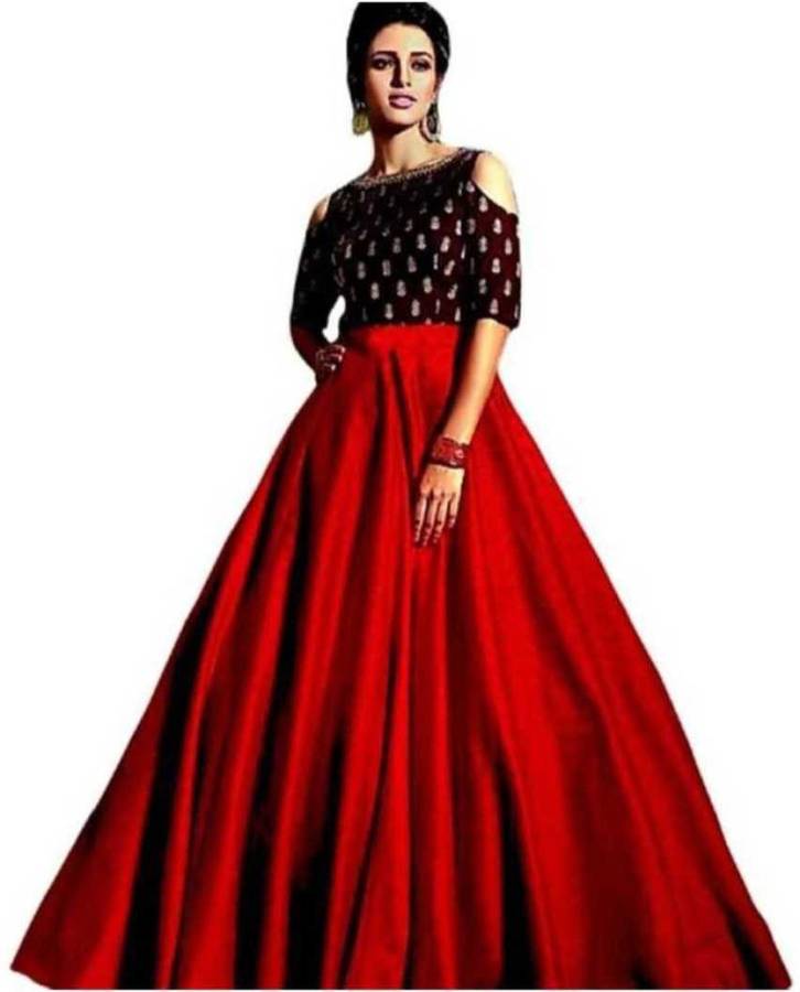 Printed, Solid Semi Stitched Lehenga Choli