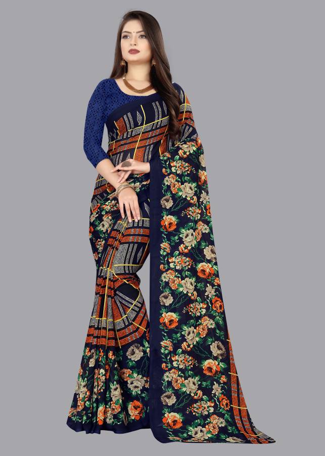 Printed Daily Wear Georgette Saree Price in India