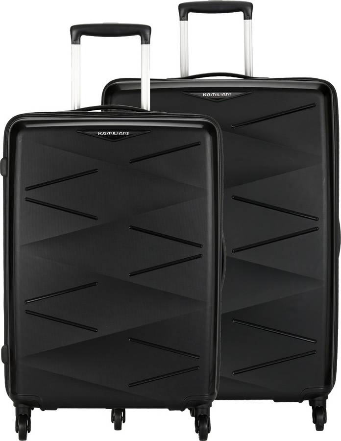 Hard Body Set of 2 Luggage - TRIPRISM SPINNER 2PC SET BLACK - Black