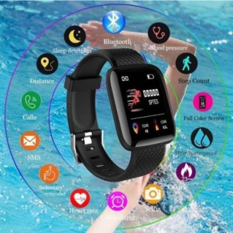 Dolchi CSZ ID-116 Plus Bluetooth Smart Fitness Band Watch with Active Heart Rate Smartwatch Price in India