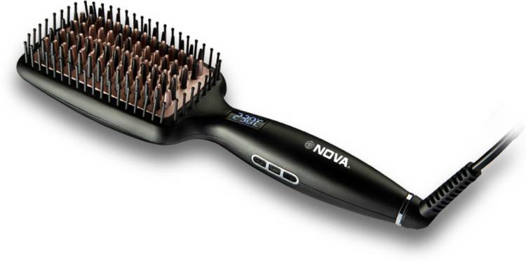 NOVA NHS 904 Heated Straightening Brush Hair Straightener Price in India