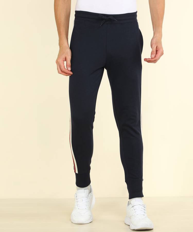 Woven Men Dark Blue Track Pants