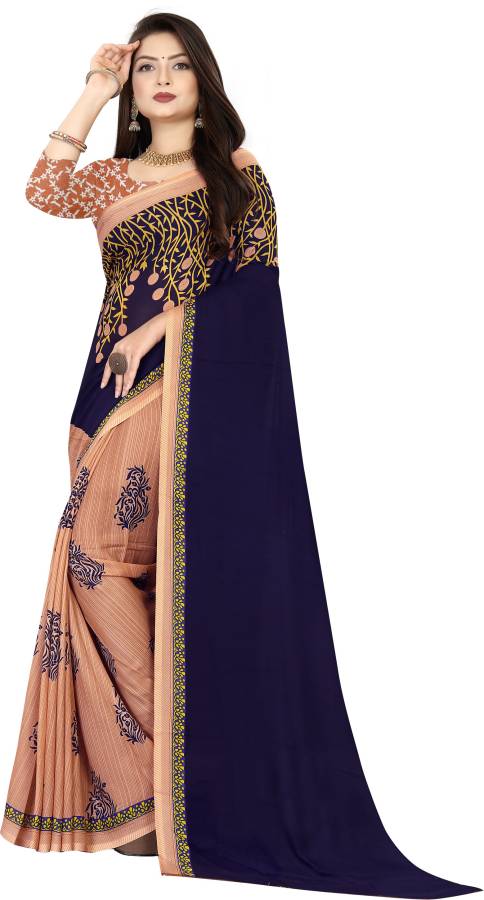 Paisley, Striped Daily Wear Georgette Saree Price in India