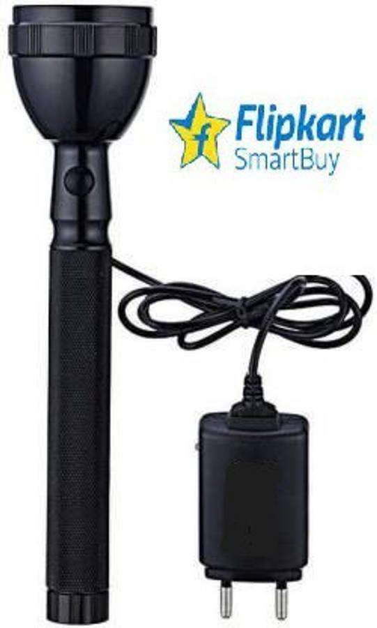 Flipkart SmartBuy New latest long & wide range flashligh high power rechargeable torch..Latest model 8990 light..Emergency light.. Rechargeable Industrial Security Purpose Super Metal Torch Flashlight Torch (Black : Rechargeable) Torch