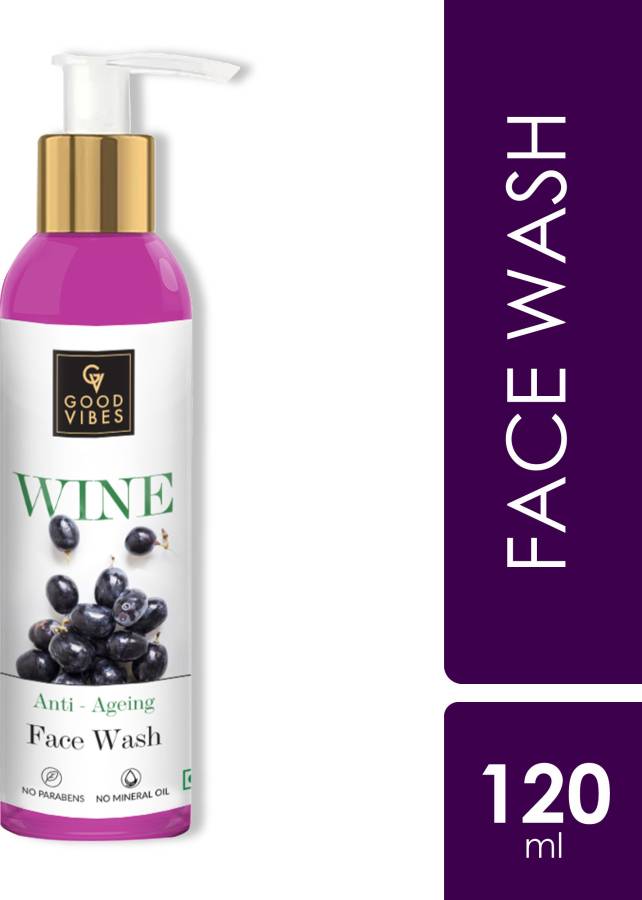 GOOD VIBES Anti - Ageing  - Wine (120 ml) Face Wash Price in India
