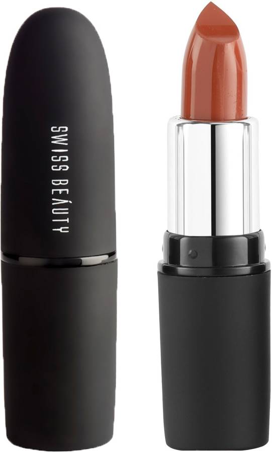 SWISS BEAUTY Pure Matte Lipstick (3 g) (Caramel - 214) Price in India