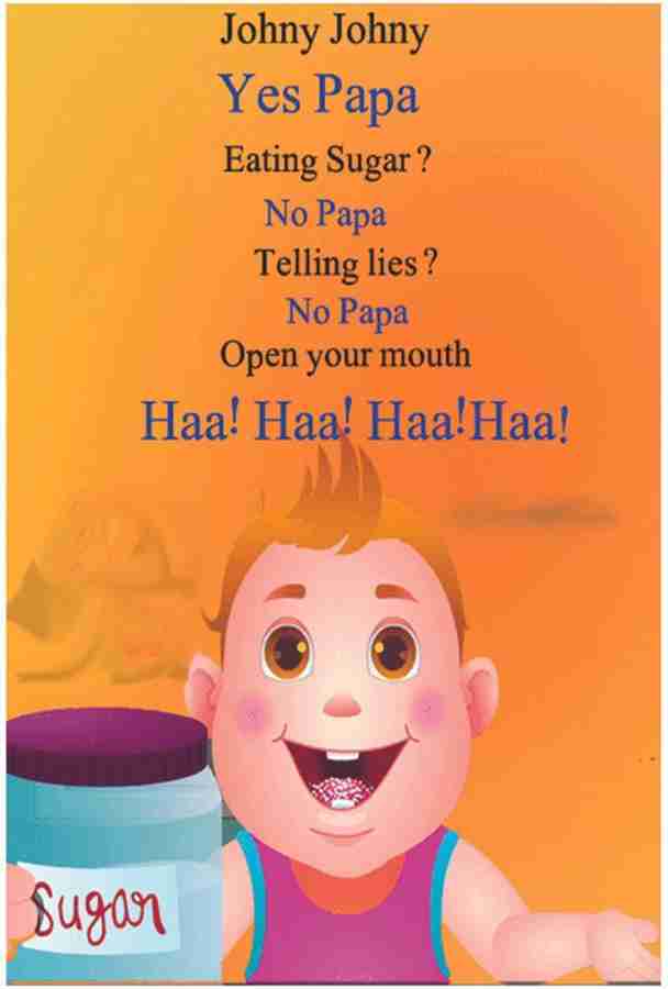 Rhymes "Johny johny Yes Papa" Educational Poster for KidsNursery Kids