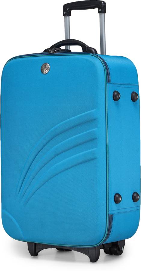 Small Check-in Luggage (24 inch) - Hamburg 69 Cms Blue Medium Check In Soft Suitcase Luggage Bag - Blue