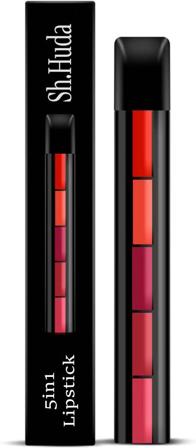 Sh.Huda Red Edition 5in1 Pocket Lipstick fab 5 Price in India