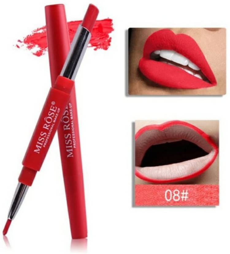 MISS ROSE 2 in 1 Lipstick & Lipliner 08 Flame Price in India