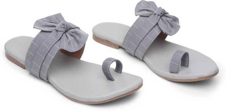 Women Grey Flats Sandal Price in India