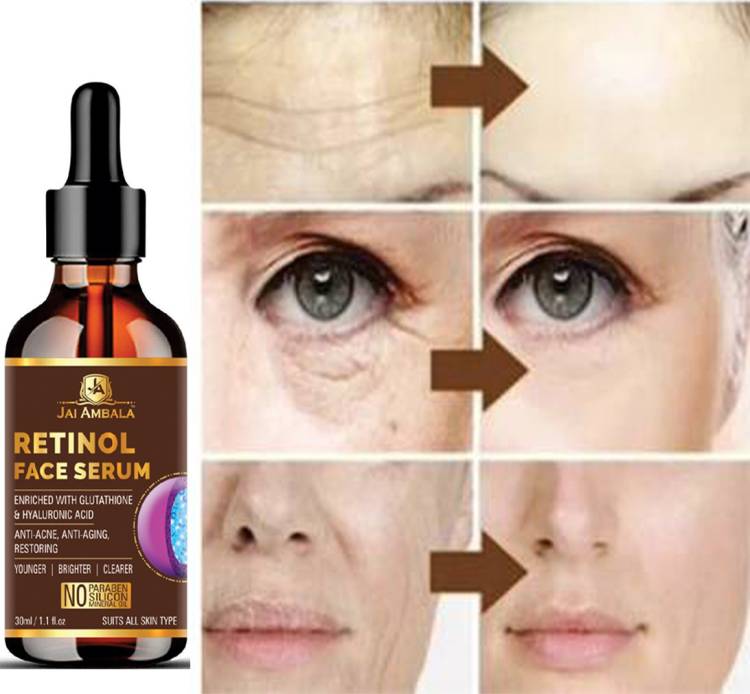 Jai Ambala Retinol Face Serum Vitamin C + E Serum for Face with Hyaluronic Acid For Anti Ageing, Anti Acne & Skin Brightening For Women Price in India