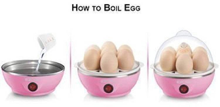 Soflin Electric 7 Egg Boiler Cooker Electric 7 Egg Boiler Cooker Egg Cooker (Multicolor, 7 Eggs) Solid Soft Egg Cooker